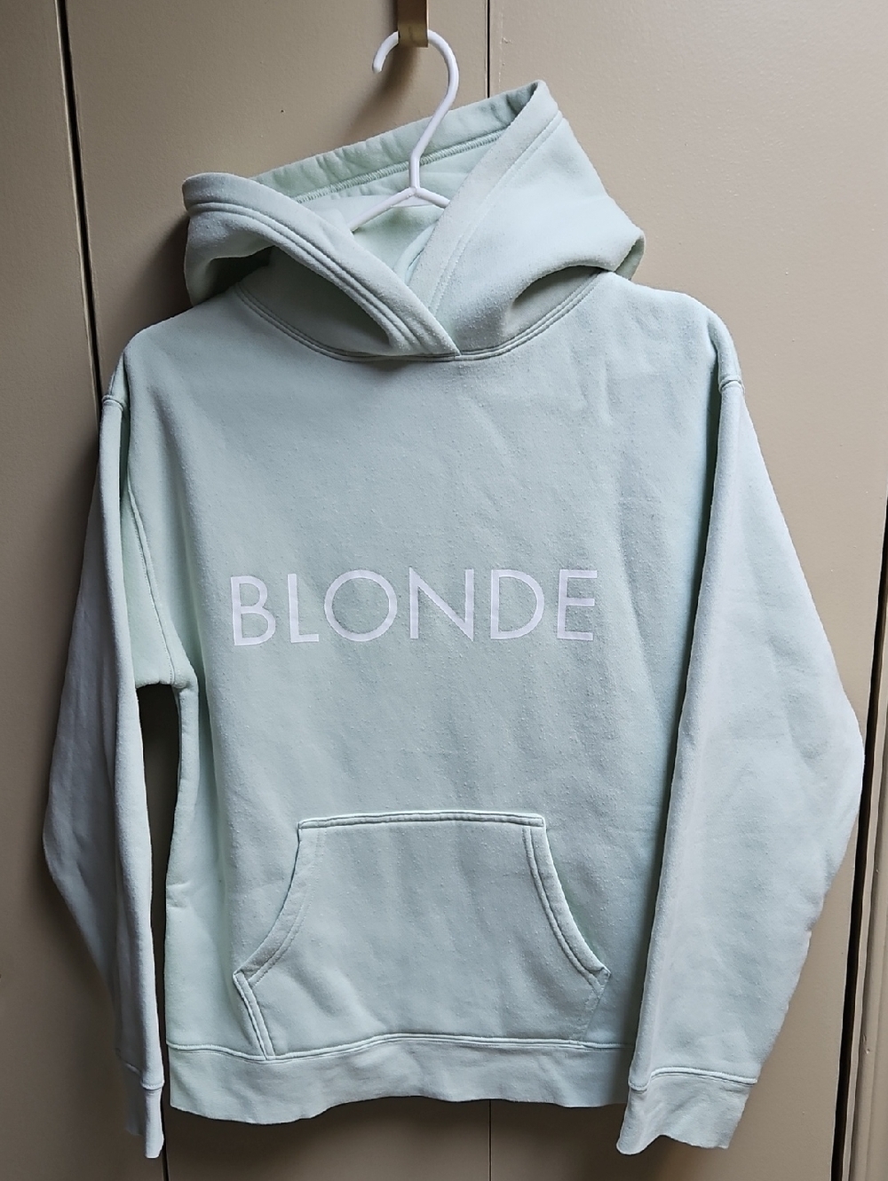 74. Brunette The Label Mint Green "BLONDE" Hoodie